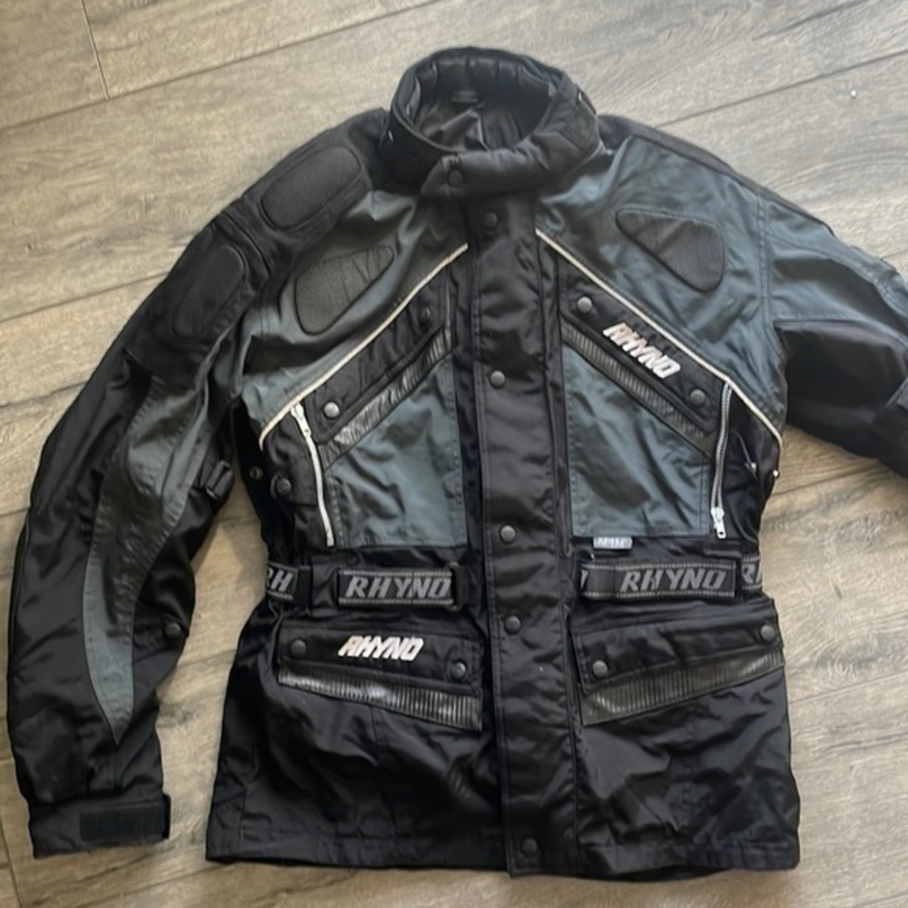 Rhyno jacket XL motorcylce Bikercore black and gray